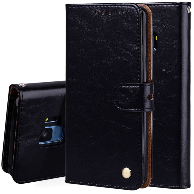 For Galaxy S9 Oil Wax Texture Horizontal Flip Leather Case with Holder & Card Slots & Wallet, For Galaxy S9 For Galaxy S9 Black