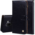 For Galaxy A8 (2018) Business Style Oil Wax Texture Horizontal Flip Leather Case with Holder & Card Slots & Wallet, For Galaxy A8 (2018) For Galaxy A8 (2018) Black