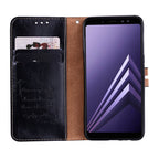 For Galaxy A8 (2018) Business Style Oil Wax Texture Horizontal Flip Leather Case with Holder & Card Slots & Wallet, For Galaxy A8 (2018)