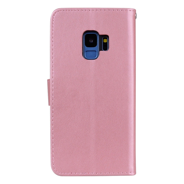 For Galaxy S9 Rose Embossed Horizontal Flip Environmental PU Leather Case with Holder & Card Slots & Wallet, For Samsung Galaxy S9