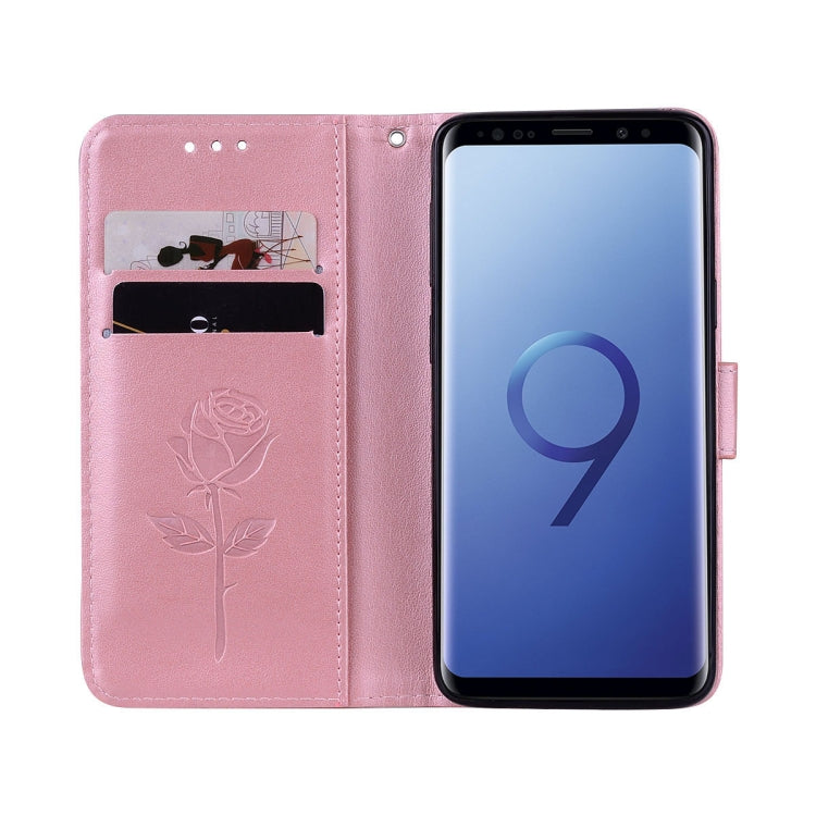 For Galaxy S9 Rose Embossed Horizontal Flip Environmental PU Leather Case with Holder & Card Slots & Wallet, For Samsung Galaxy S9