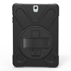 For Galaxy Tab S3 9.7 inch T820 360 Degree Rotation PC + Silicone Protective Case with Holder & Hand-strap, For Galaxy Tab S3 9.7 inch T820
