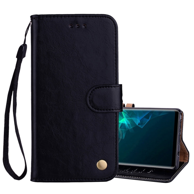 Business Style Oil Wax Texture Horizontal Flip Leather Case, with Holder & Card Slots & Wallet For Galaxy Note9, For Galaxy Note9 For Galaxy Note9 Black