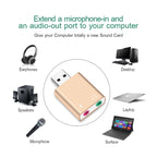 Aluminum Shell 3.5mm Jack External USB Sound Card HIFI Magic Voice 7.1 Channel Adapter Free Drive for Computer, Desktop, Speakers, Headset, Microphone, Aluminum 7.1 Channel Gold – Durable Build, Easy to Use
