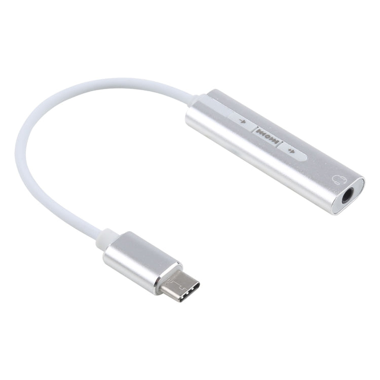 Aluminum Shell 3.5mm Jack External USB-C / Type-C Sound Card HIFI Magic Voice 7.1 Channel Converter Adapter Free Drive, USB Type-C Port Grey, USB Type-C Port Silver, USB Type-C Port Black – Durable Build, Easy to Use USB Type-C Port Silver Silver