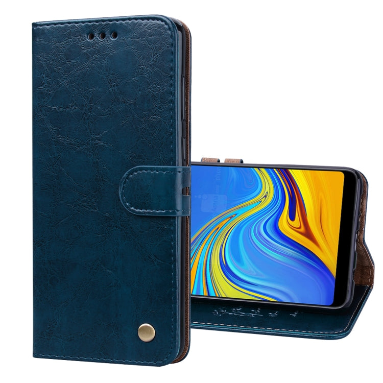 Business Style Oil Wax Texture Horizontal Flip Leather Case for Samsung Galaxy A9 (2018) / A9s, with Holder & Card Slots & Wallet c, For Galaxy A9 (2018) / A9s For Galaxy A9 (2018) A9s Blue