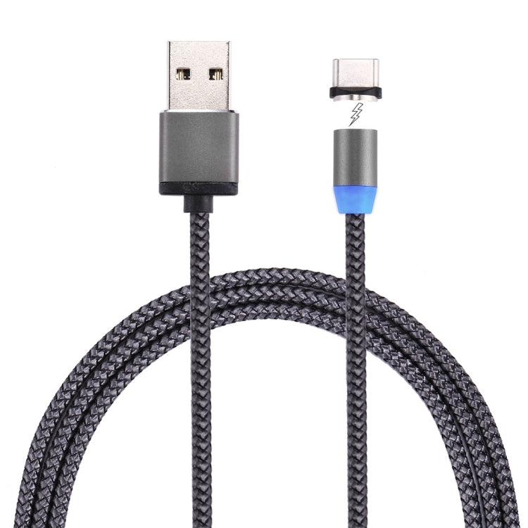 360 Degree Rotation 1m Weave Style USB-C / Type-C to USB 2.0 Strong Magnetic Charger Cable with LED Indicator – Magnetic