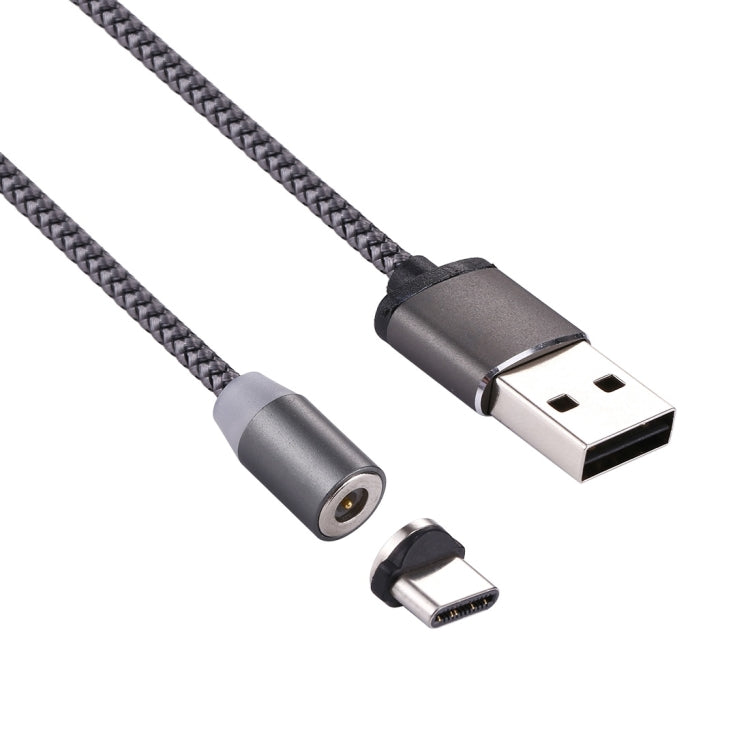 360 Degree Rotation 1m Weave Style USB-C / Type-C to USB 2.0 Strong Magnetic Charger Cable with LED Indicator – Magnetic
