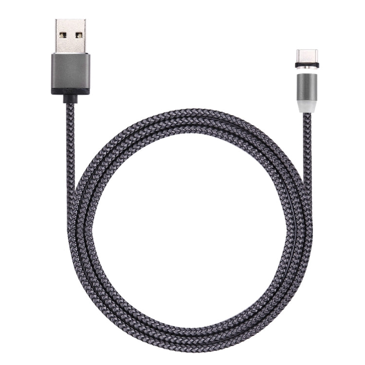 360 Degree Rotation 1m Weave Style USB-C / Type-C to USB 2.0 Strong Magnetic Charger Cable with LED Indicator – Magnetic