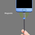 360 Degree Rotation 1m Weave Style USB-C / Type-C to USB 2.0 Strong Magnetic Charger Cable with LED Indicator – Magnetic