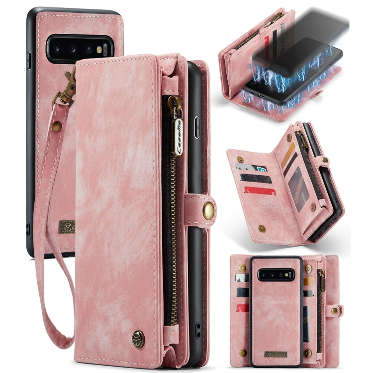 For Samsung Galaxy S10+ CaseMe-008 Detachable Multifunctional Flip Leather Phone Case, For Samsung Galaxy S10+ For Samsung Galaxy S10+ Pink