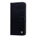 Business Style Oil Wax Texture Horizontal Flip Leather Case for Galaxy J4+, with Holder & Card Slots & Wallet, For Galaxy J4+
