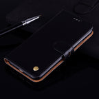 Business Style Oil Wax Texture Horizontal Flip Leather Case for Galaxy J4+, with Holder & Card Slots & Wallet, For Galaxy J4+