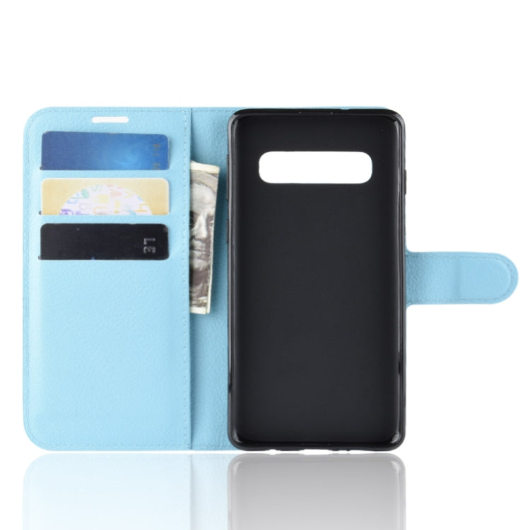 Litchi Texture Horizontal Flip Leather Case for Galaxy S10 6.1, with Wallet & Holder & Card Slots, Galaxy S10, For Galaxy S10