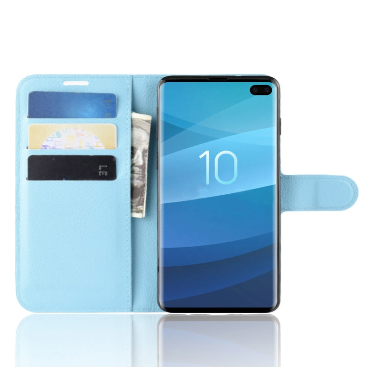 Litchi Texture Horizontal Flip Leather Case for Galaxy S10 6.1, with Wallet & Holder & Card Slots, Galaxy S10, For Galaxy S10