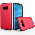 Shockproof Rugged Armor Protective Case for Galaxy S10e, with Card Slot, Galaxy S10e, For Galaxy S10e For Galaxy S10e Red