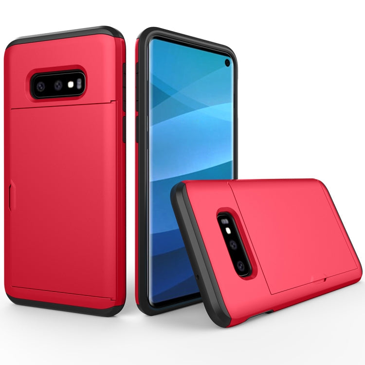 Shockproof Rugged Armor Protective Case for Galaxy S10e, with Card Slot, Galaxy S10e, For Galaxy S10e For Galaxy S10e Red