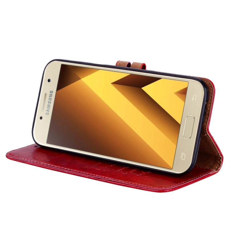 For Samsung Galaxy A5 (2017) Business Style Oil Wax Texture Horizontal Flip Leather Case with Holder & Card Slots & Wallet, For Galaxy A5 (2017)