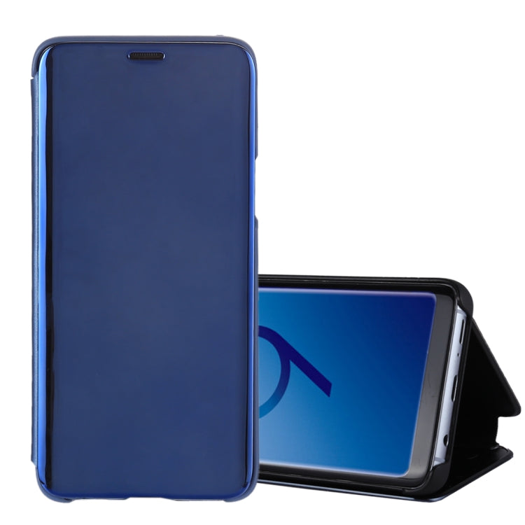 For Galaxy S9+ Electroplating Mirror Horizontal Flip Leather Case with Holder, For Galaxy S9+ For Galaxy S9+ Blue