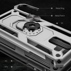 Armor Shockproof TPU + PC Protective Case for Galaxy J6 (2018), with 360 Degree Rotation Holder – Shockproof, TPU, For Galaxy J6 (2018)