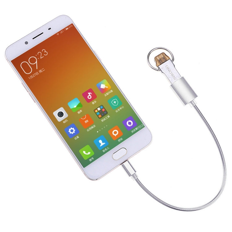 24cm 2A Micro USB to USB Aluminum Alloy Hose OTG Adapter Data Charging Cable with USB-C / Type-C Connector – Aluminum Alloy, Data Transmission