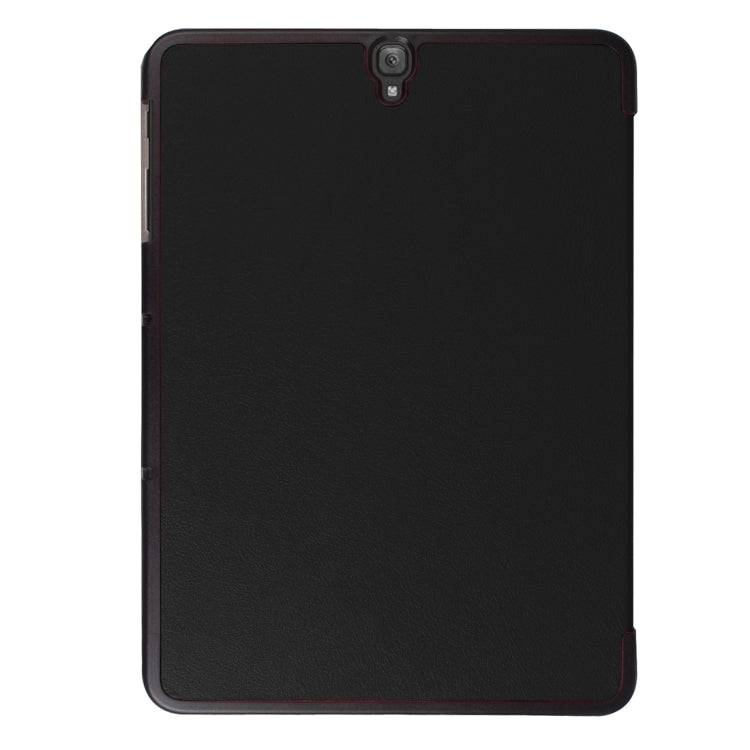 For Galaxy Tab S3 9.7 inch T820 / T825 Custer Texture Horizontal Flip Leather Case with 3-folding Holder, For Galaxy Tab S3 9.7