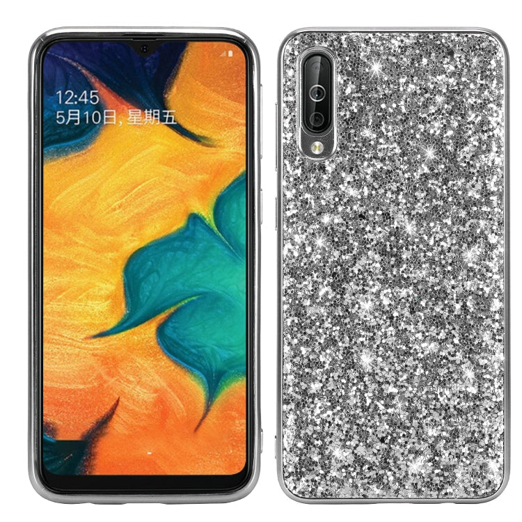 Glittery Powder Shockproof TPU Case for Galaxy A50, Galaxy A50 Galaxy A50 Silver