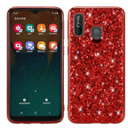 Glittery Powder Shockproof TPU Case for Galaxy A40, For Galaxy A40 For Galaxy A40 Red
