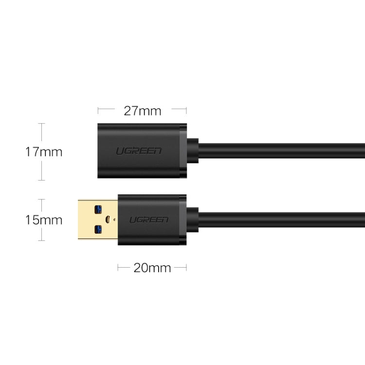 Ugreen 3m USB 3.0 Male to Female Data Sync Super Speed Transmission Extension Cord Cable, Length: 3m – Durable Build, Easy to Use
