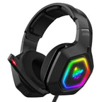 ONIKUMA K10 3.5mm Computer Games Wired Headset with RGB LED Light, K10 – Durable Build, Easy to Use K10
