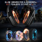 ONIKUMA K10 3.5mm Computer Games Wired Headset with RGB LED Light, K10 – Durable Build, Easy to Use