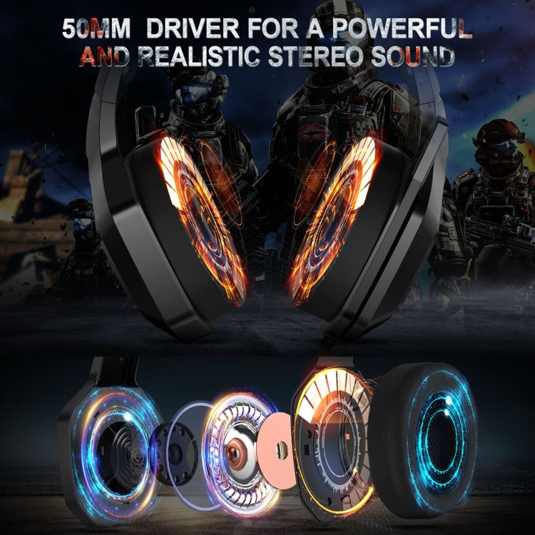 ONIKUMA K10 3.5mm Computer Games Wired Headset with RGB LED Light, K10 – Durable Build, Easy to Use