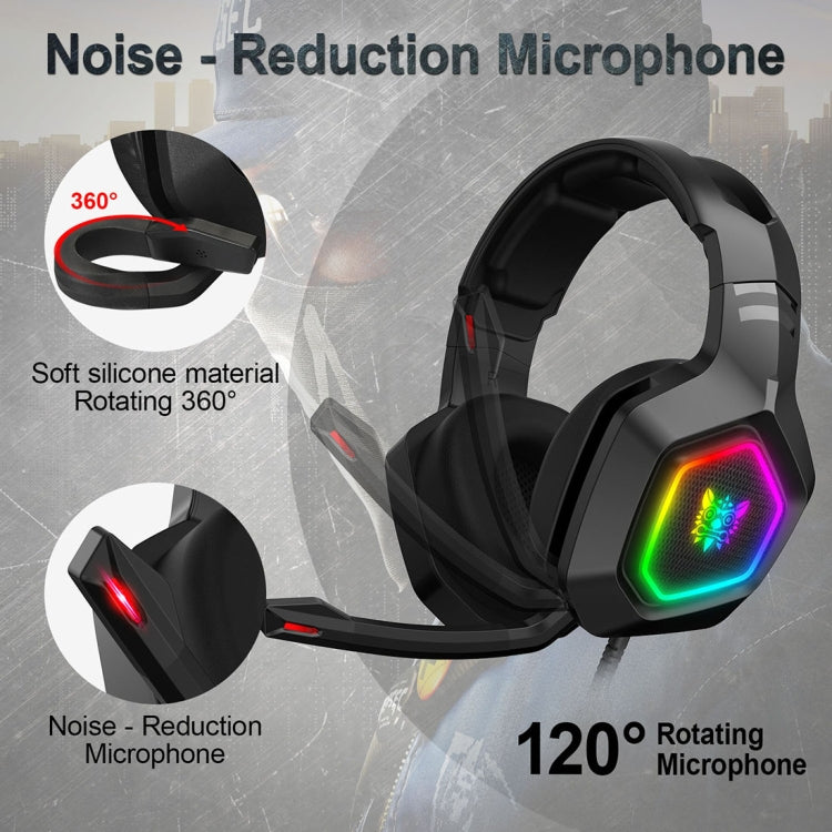 ONIKUMA K10 3.5mm Computer Games Wired Headset with RGB LED Light, K10 – Durable Build, Easy to Use