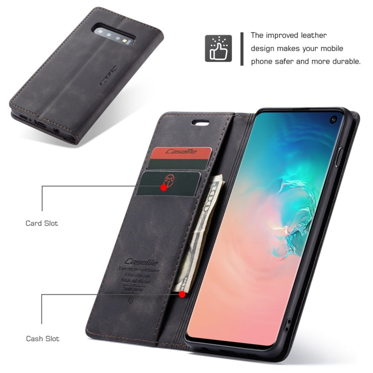 CaseMe-013 Multifunctional Retro Frosted Horizontal Flip Leather Case for Galaxy S10, with Card Slot & Holder & Wallet – Card Slot, Flip, Leather, For Galaxy S10