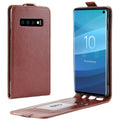 Business Style Vertical Flip TPU Leather Case for Galaxy S10, with Card Slot, For Galaxy S10, For Samsung Galaxy S10 For Galaxy S10 Brown