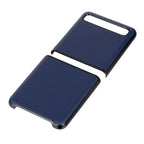 For Galaxy Z Flip Genuine Leather Lambskin Texture Folding Protective Case