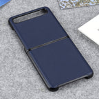 For Galaxy Z Flip Genuine Leather Lambskin Texture Folding Protective Case