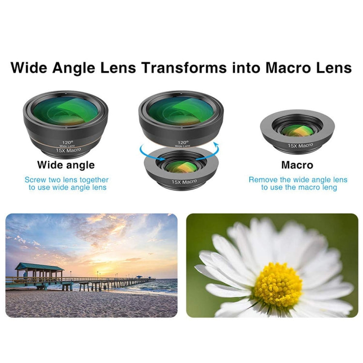 APEXEL Camera Lens – APL-DG6V2 6 in 1 Universal External 2X Telephone+210 Degrees...