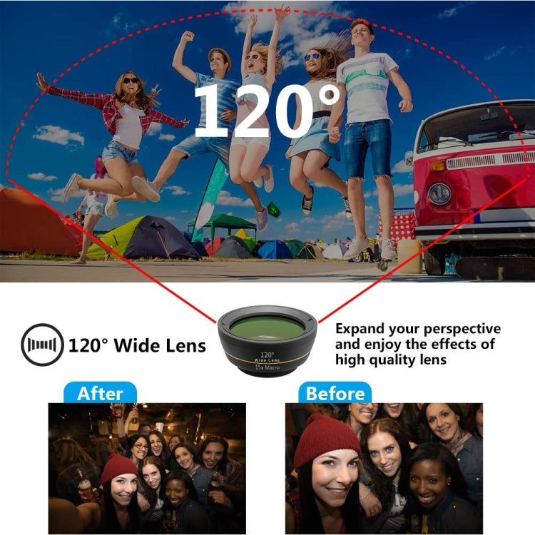 APEXEL Camera Lens – APL-DG6V2 6 in 1 Universal External 2X Telephone+210 Degrees...