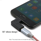 2 PCS USB-C / Type-C Female to Micro USB (Right / Left Angle) Male Elbow Adapter Converter – Durable Build, Easy to Use
