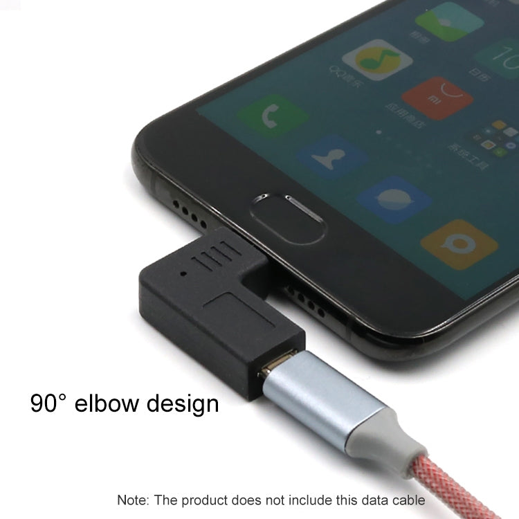 2 PCS USB-C / Type-C Female to Micro USB (Right / Left Angle) Male Elbow Adapter Converter – Durable Build, Easy to Use
