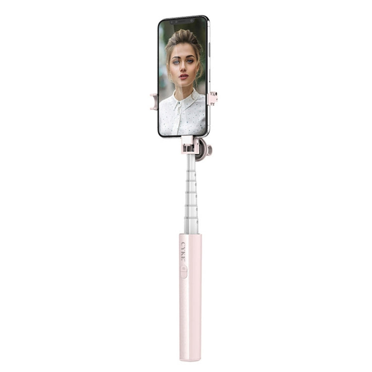 CYKE P9 Universal Stretchable Hidden One-piece Wireless Bluetooth Selfie Stick – Lanyard, Bluetooth Pink