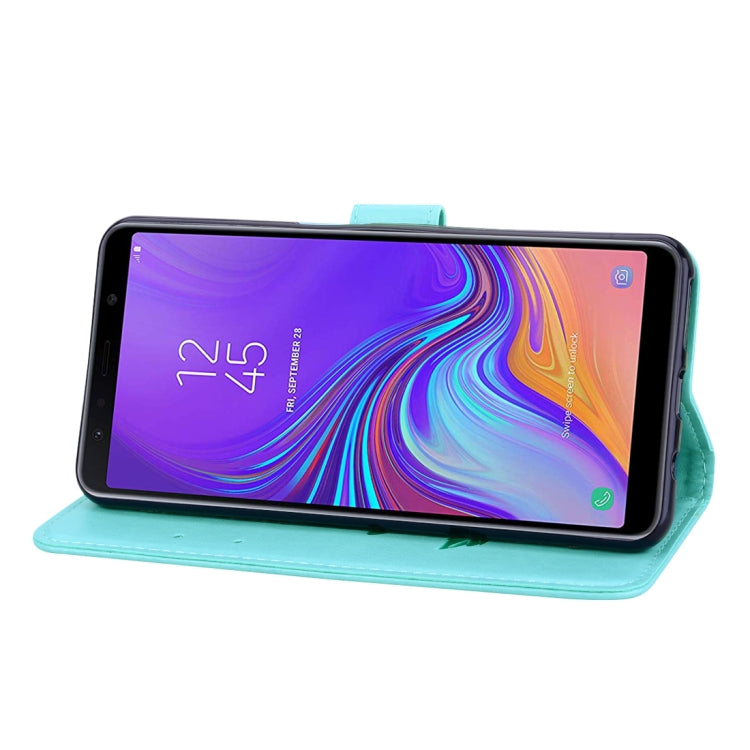 Rose Embossed Horizontal Flip PU Leather Case for Samsung Galaxy A7 (2018) , with Holder & Card Slots & Wallet – Card Slot, Flip, Leather, For Samsung Galaxy A7 (2018)