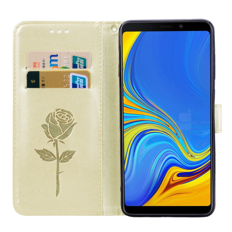 Rose Embossed Horizontal Flip PU Leather Case for Samsung Galaxy A9 (2018) , with Holder & Card Slots & Wallet, For Samsung Galaxy A9 (2018)