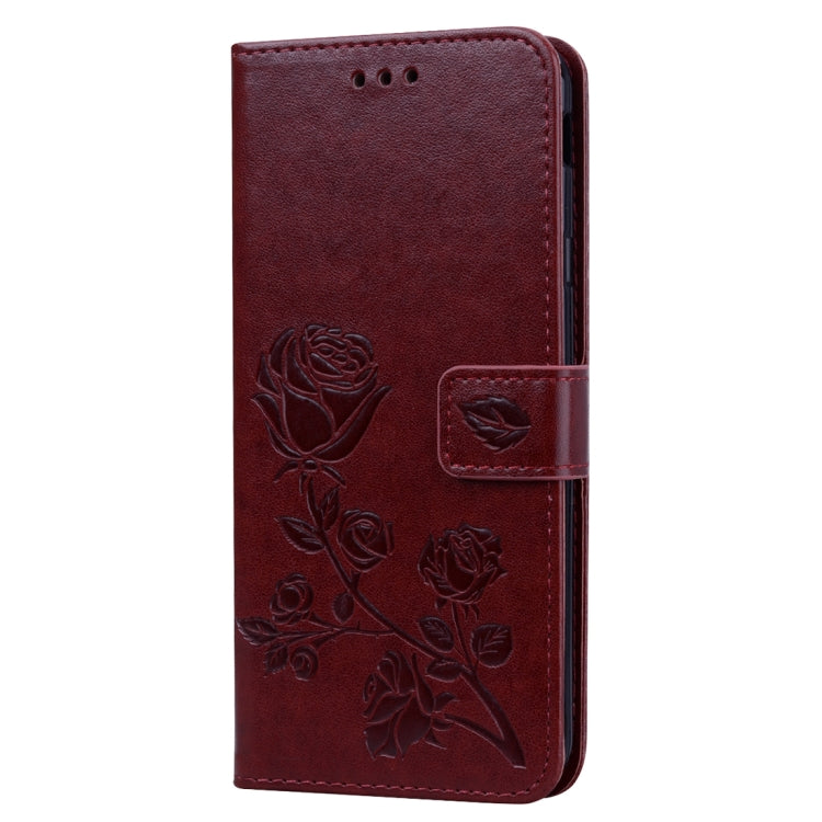 Rose Embossed Horizontal Flip PU Leather Case for Samsung Galaxy J4 Plus, with Holder & Card Slots & Wallet, For Samsung Galaxy J4 Plus