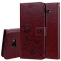 Rose Embossed Horizontal Flip PU Leather Case for Samsung Galaxy J4 Plus, with Holder & Card Slots & Wallet, For Samsung Galaxy J4 Plus For Samsung Galaxy J4 Plus Brown