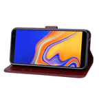 Rose Embossed Horizontal Flip PU Leather Case for Samsung Galaxy J4 Plus, with Holder & Card Slots & Wallet, For Samsung Galaxy J4 Plus