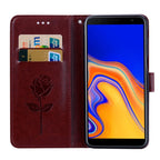 Rose Embossed Horizontal Flip PU Leather Case for Samsung Galaxy J6 Plus, with Holder & Card Slots & Wallet, For Samsung Galaxy J6 Plus
