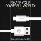 Lenyes LC701 1.5m 2.4A Output USB to Micro USB PVC Data Sync Fast Charging Cable, 1.5m Micro USB – Wear-resistant, Fast Charging, TPU