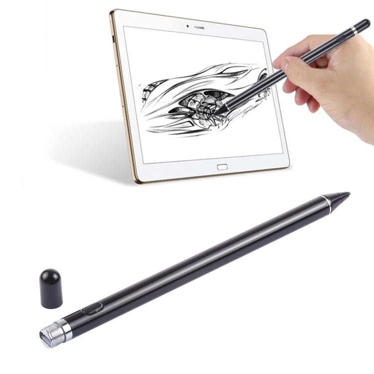 Long Universal Rechargeable Capacitive Touch Screen Stylus Pen with... Black